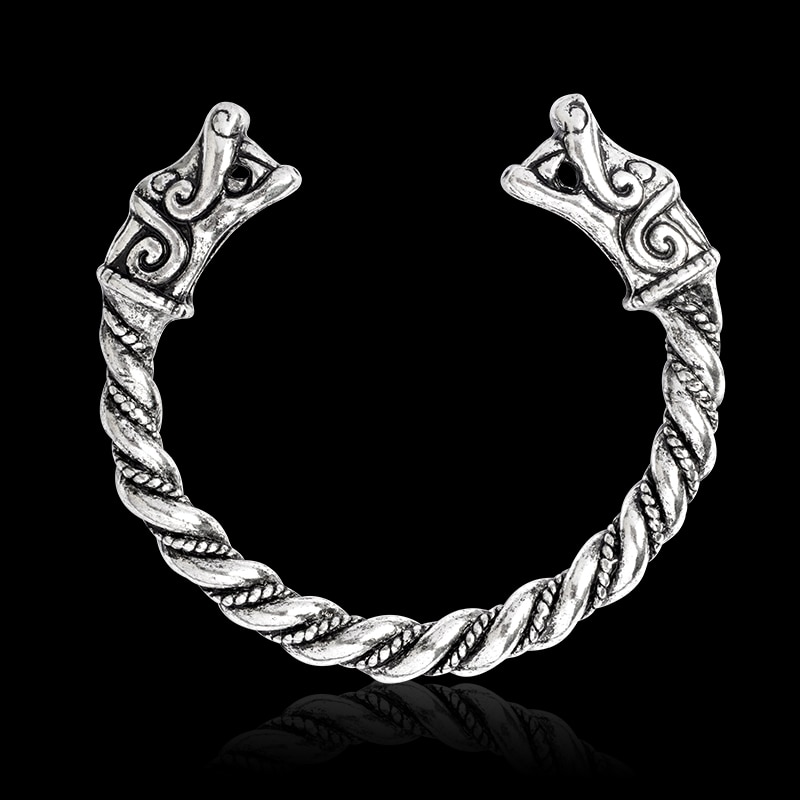 Pulseira viking aberta dragão norse, bracelete com símbolo da cor da pulseira, joias para presentes