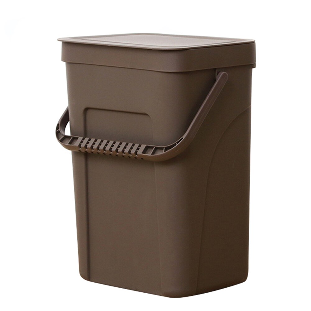 Trash Can Kitchen Wall Mounted Garbage Bin Recycle Compost Bin Bathroom Dustbin L9 #2: Transparent