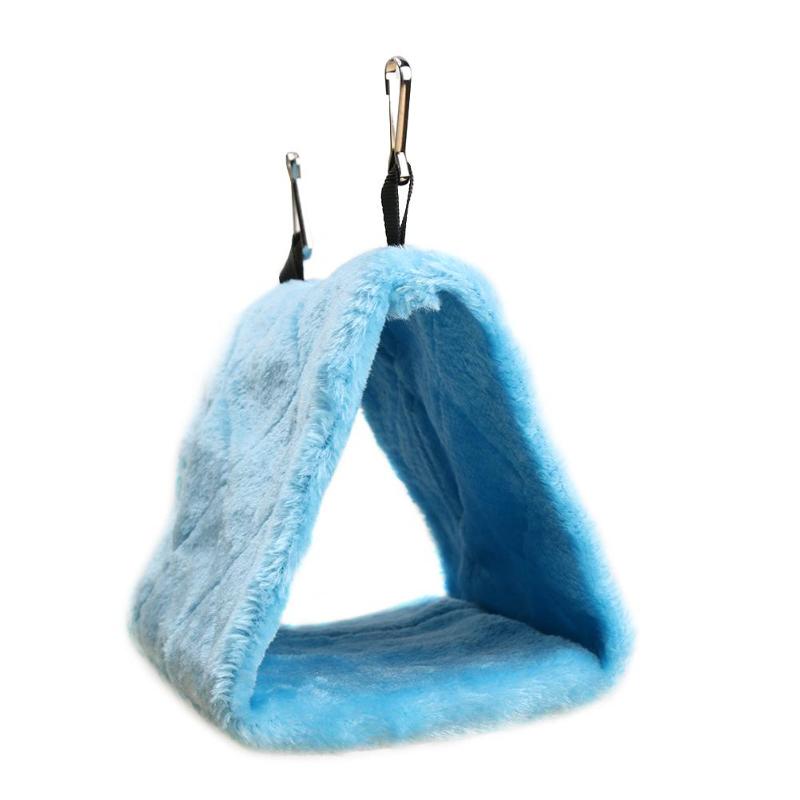 Hamaca suave y cálida de felpa para pájaros loros, nido de mascotas, cama colgante, jaula de loro, hamaca, casa de choza de terciopelo Coral, adecuada para Lovebird