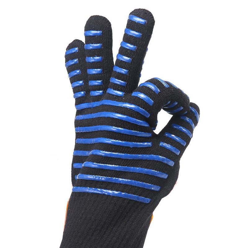 1 stück Wärme beständig handschuhe 500/800 grad Grill ofen hohe temperatur Nicht-Unterhose handschuhe isolierung Anti-verbrühungen Mikrowelle: J