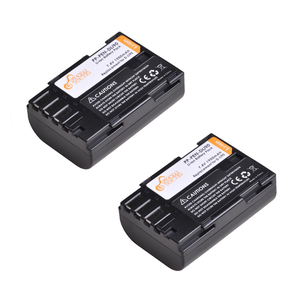 2Pcs D-Li90 DLi90 D Li90 Battery & Dual USB Charger for Pentax K-7 K-7D K-5 K-5D K-5 II K-5IIs K-3 K-3 II K-01 K-1 645 645D 645Z: 2 Battery