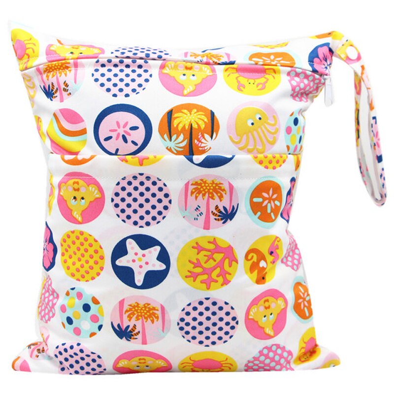 Balleenshiny nass trocken Tasche Mit Zwei Für Baby Windeln Windeln Wasserdicht Wiederverwendbare 36cm x 30cm Baby Windel tasche Veranstalter: T4
