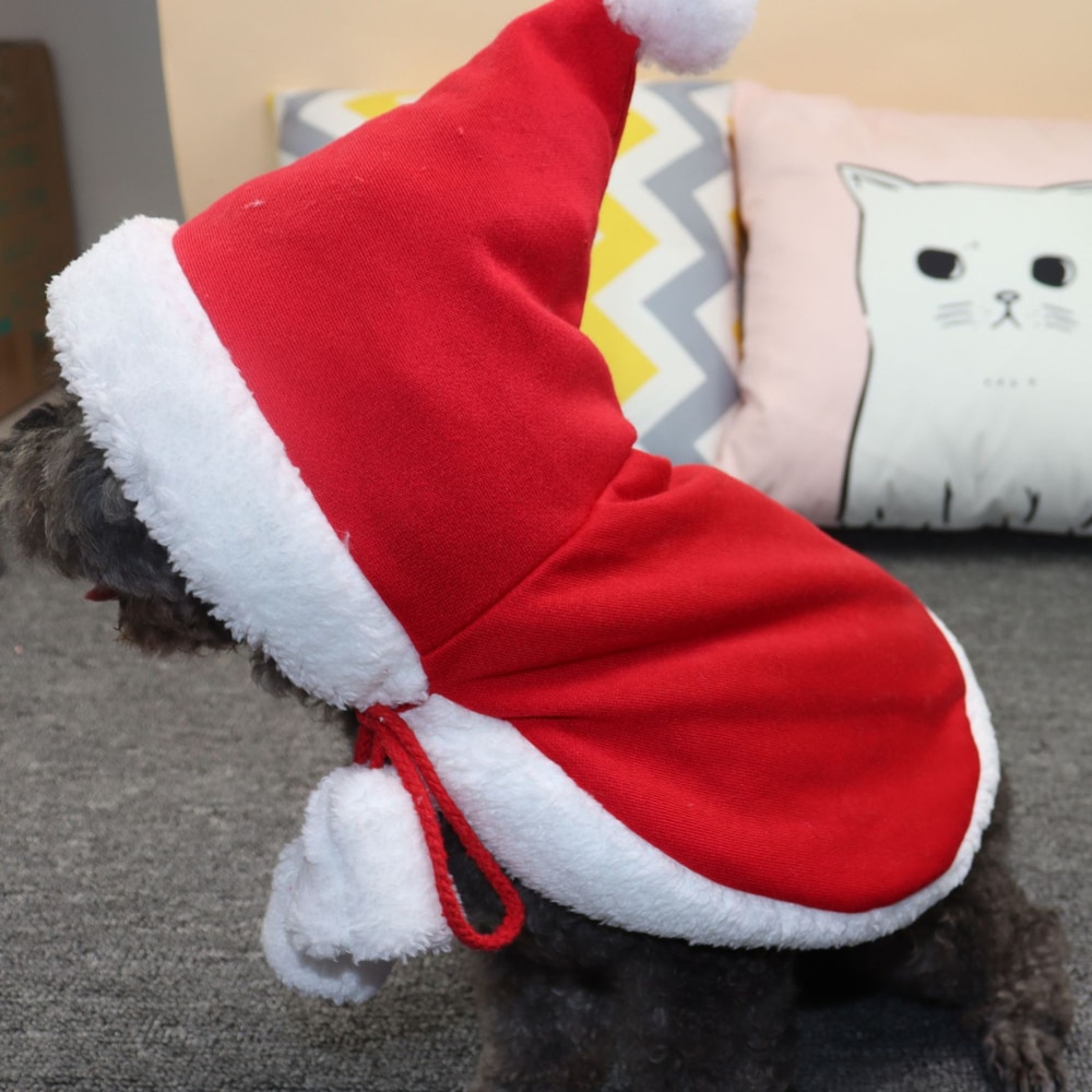 Kat julekappe hund juletøj hundetøj kæledyr hund frakke påske kostume chihuahua hund vintertøj