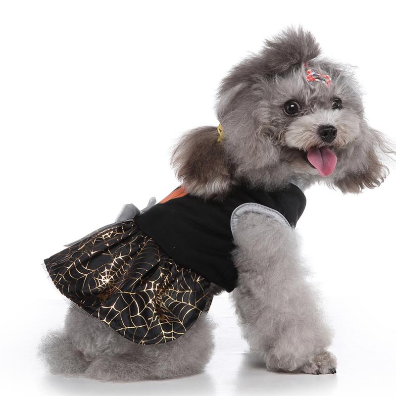 Halloween Pet Kleding Pet Kat Honden Decoratieve Halloween Kostuum Pompoen Patroon Spider Web Unieke Kleding Pet Puppy Kleding