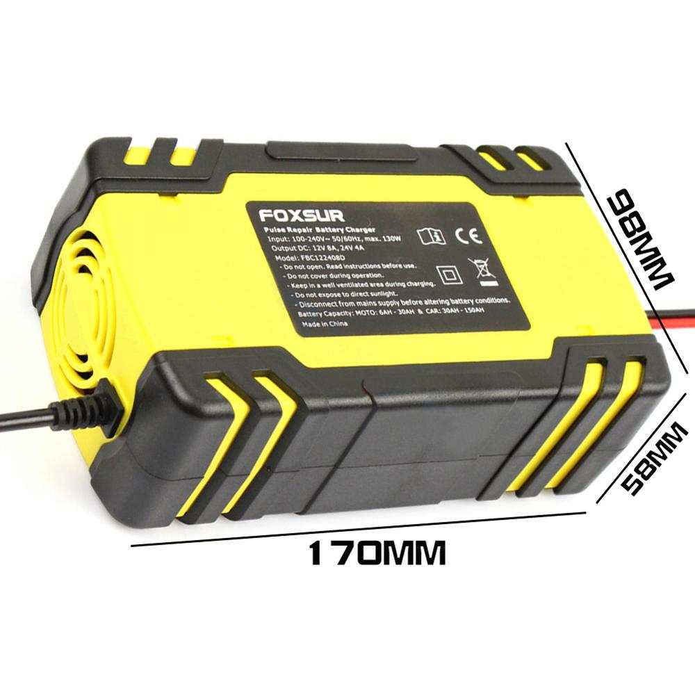 Volledige Automatische Car Battery Charger 12V-24V Car Battery Charger Power Pulse Reparatie Laders Gel Agm Natte efb Lood-zuur Laders