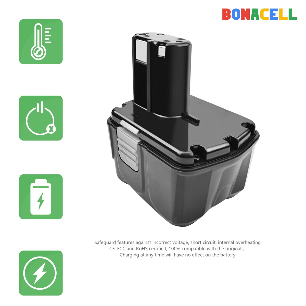 Bonacell pour batterie Li-ion Hitachi BCL1430 14.4V 3000mAh pour Hitachi CJ14DL DH14DL EBL1430 BCL1430 BCL1415
