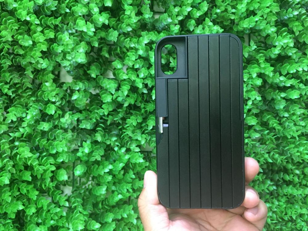 Selfie stick etui til iphone 6/7/8 plus xs  x 3 in 1 etui med genopladelig trådløs bluetooth selfie stick aluminium kickstand