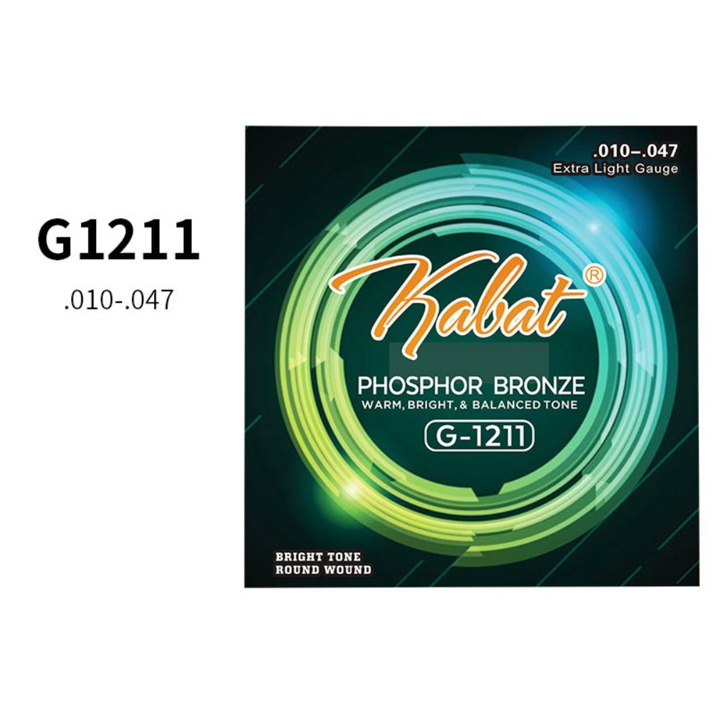 1 jeu de 6 cordes de guitare acoustique en laiton et Nylon, bon son, cordes de guitare Folk, entièrement lisses et durables: YELLOW
