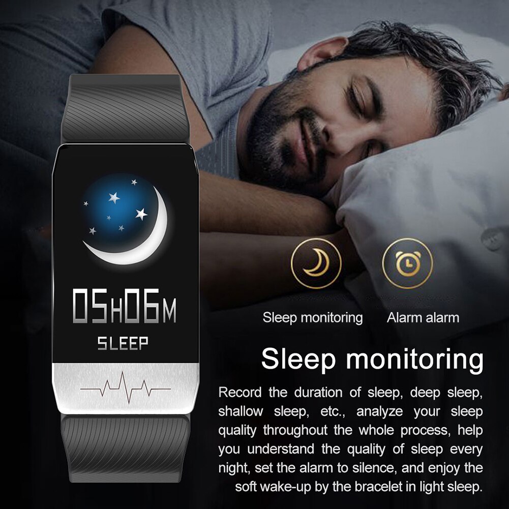 Smart Armband Lichaamstemperatuur Fitness Tracker Bloeddruk Waterdichte Sport Slimme Band Sport Mannen Vrouwen Band