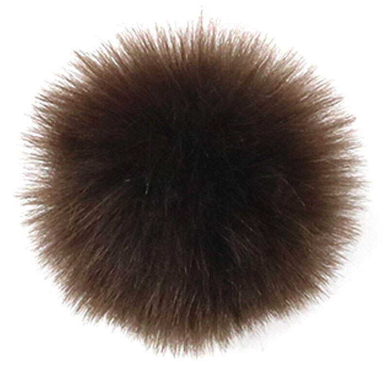 Pompones grandes de piel de zorro Real DIY, 10cm, pompones de piel de mapache, bolas, gorros y Pompón de pelo Natural para bolsos, zapatos, bufandas, accesorios: 10