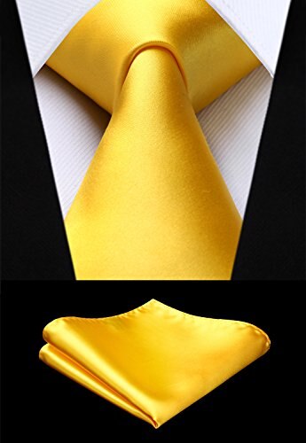 Heren Das Stropdas Set Solid Stropdassen Voor Man Zakdoek Party Voor Mannen Trouwjurk Accessoires: Goud