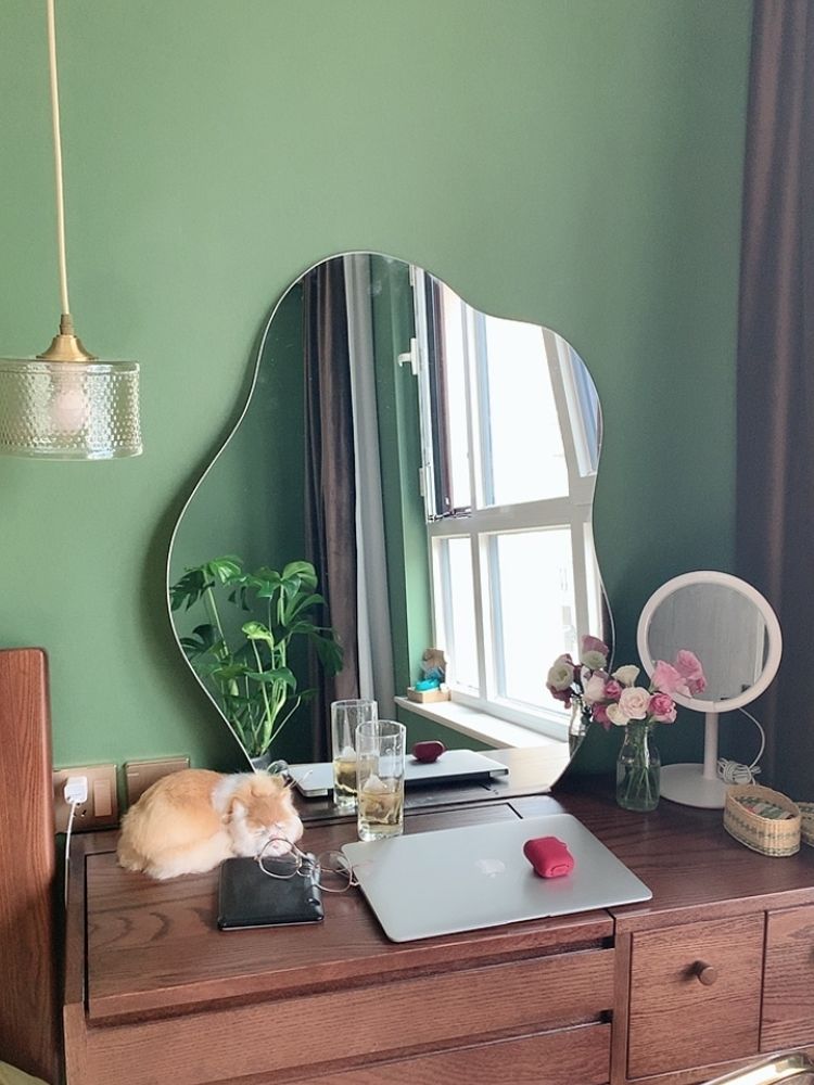 Creatieve Muursticker Spiegel Acryl Self Stok Make Up Dressing Spiegels Slaapkamer Glazen Tegel Oppervlak Zelfklevende Spiegel Decor