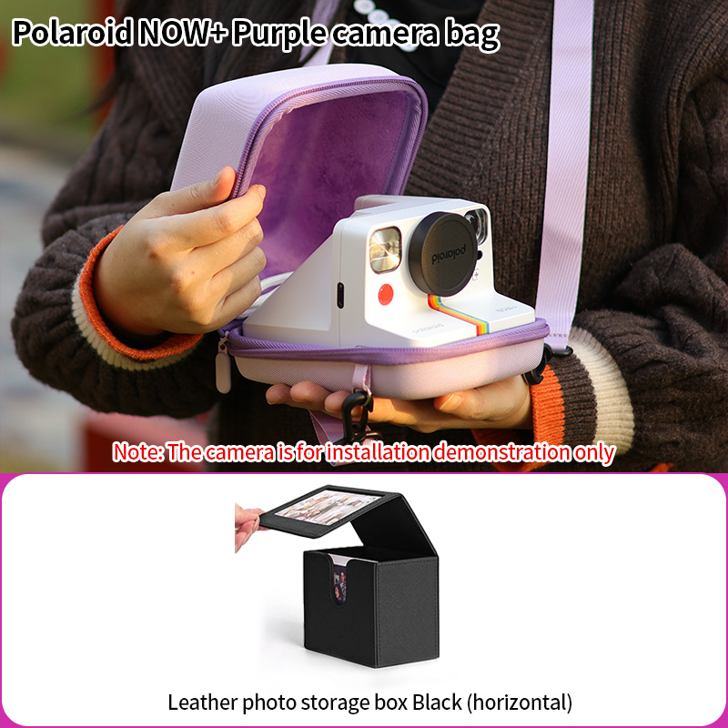 Suitable for Polaroid Now+/Go Gen2 camera bag storage bag, +Gen3/Gen3casual simple multifunctional portable bag: Dark Grey
