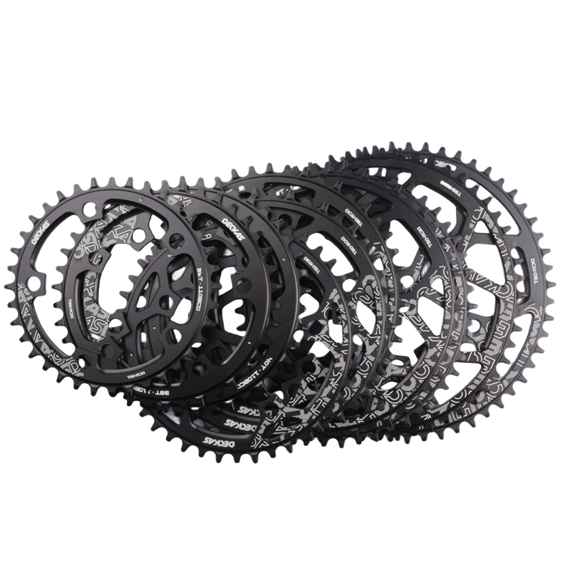 DECKAS 110BCD Kettingblad Voor Shimano Crown Ronde Zwart 36T 38T 40T 42T 44T 48T 50T 52T 54T Tandwiel Kettingwiel Voor 110mm Crankstel