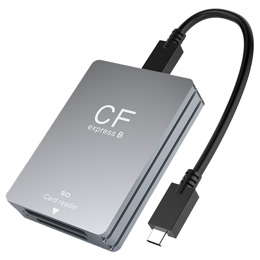 2- in- 1 cfexpress type ab sd-kaartlezer, cfexpress lezeradapter, usb 3.2 10 , dubbele sleuf, ondersteuning voor android/windows/mac os voor spiegelreflexcamera's