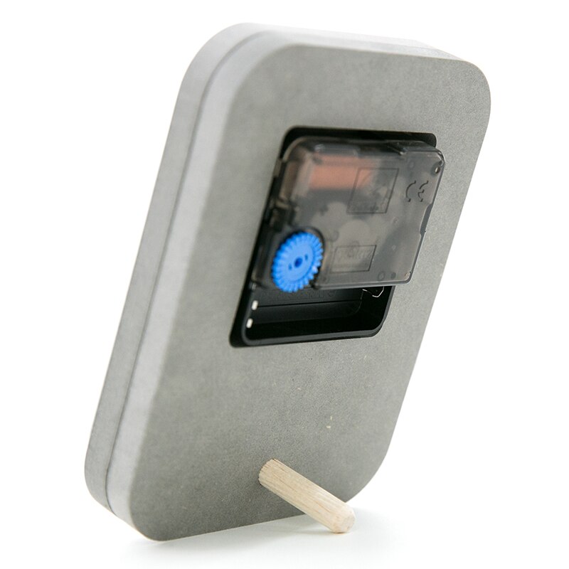 G74 Digital Concrete Promotional Desk Clock Square Photo Frame Wooden Office Table Clock for