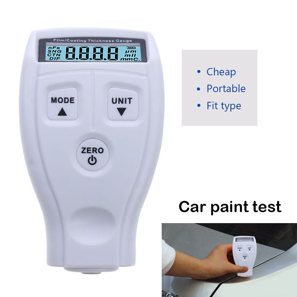 Gm200 digitala beläggningsfilm färgtjockleksmätare testare icke-magnetiska mätinstrument för biltjockleksmätare