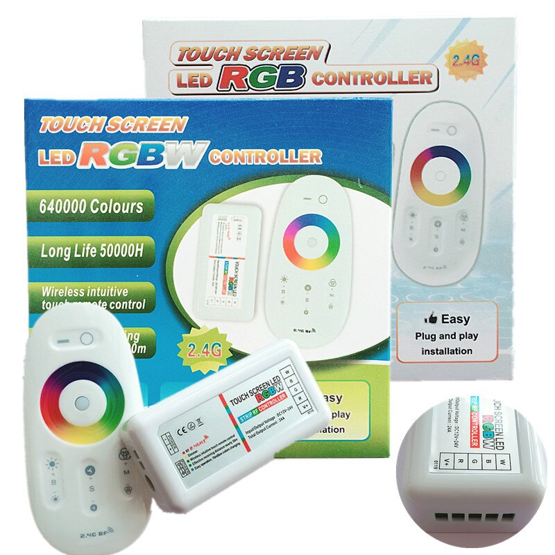 Touch Screen Led Rgb/Rgbw Controller 2.4G Draadloze DC12-24V Touch Rf Afstandsbediening Voor Rgb/Rgbw Led strip