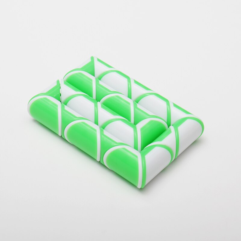 MINIMagic cubo Serpente Giocattolo Blocchi Righello Magia Snake Twist stickless Di Puzzle Strano colore a forma di Giocattoli Educativi Divertenti Per I Bambini: green