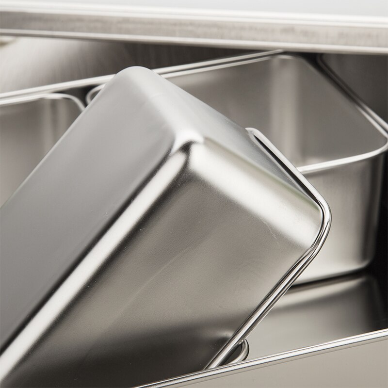 Kitchen Stainless Steel Square Seasoning Box with Lid Plastic Material Seasoning MSG Pepper Covered Salt Tank WJ903