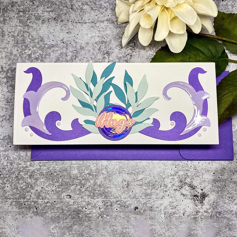 Miłość rośliny wodne rośliny wodne liście 2021 wykrojniki księga gości Dariy dekoracje szablon szablon robić wytłaczania DIY kartka z życzeniami