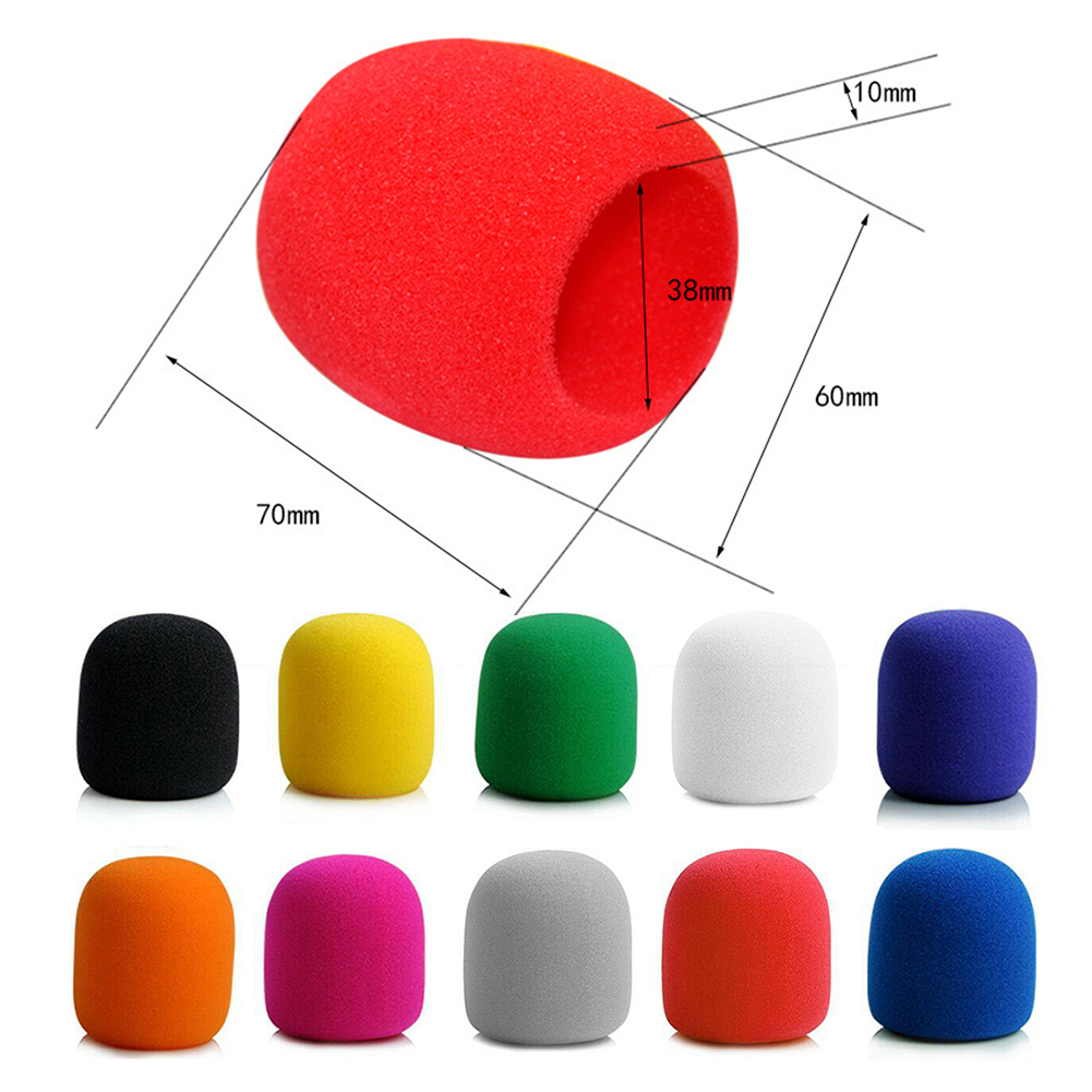 10Pcs Microfoon Foam Mic Spons Cover Professionele Studio Voorruit Mic Caps Microfoon Spons Foam Mic