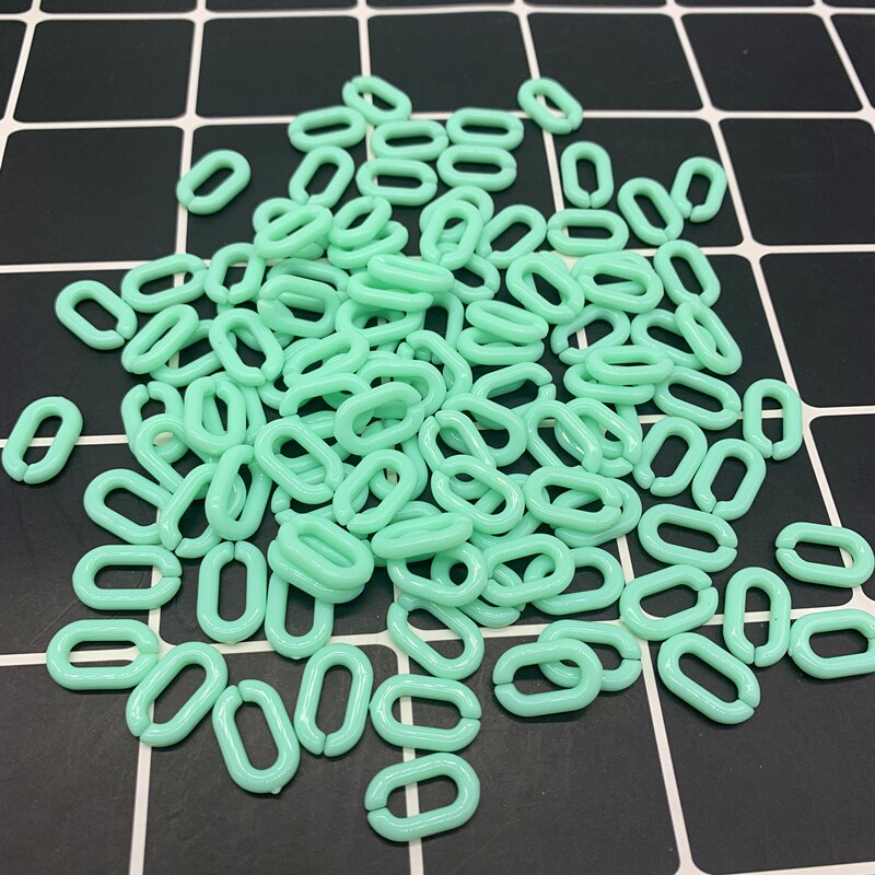 50 sztuk/partia 15x10mm akrylowe ogniwo łańcucha breloki do tworzenia bransoletek naszyjnik kolorowe łańcuchy plastikowe ogniwa łańcucha tworzenia biżuterii: 04