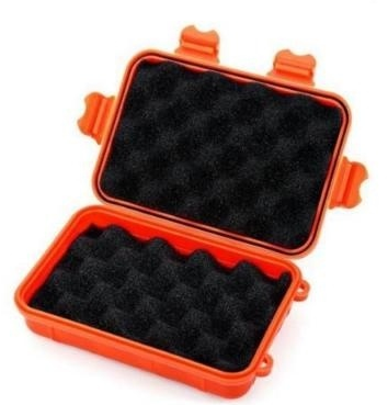 Outdoor Sealed Box Plastic Shockproof Bins Waterproof Box Travel Storage Kit Survival Case Valuables Electronic Gadget Container: Orange