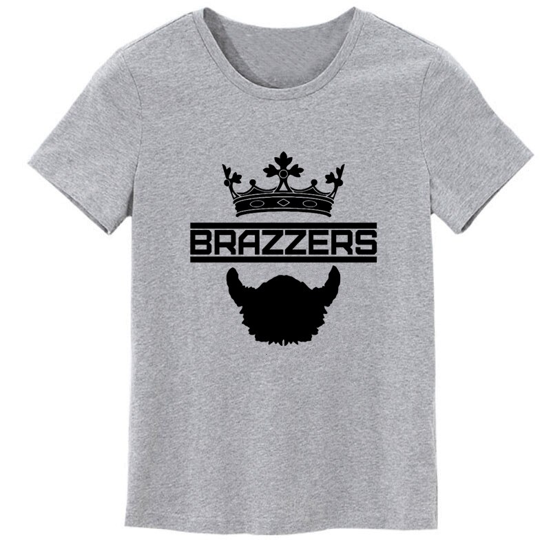 HT0002# for brazzers black t shirt men tshirt men's tshirt top summer Tshirt cool round neck short sleeve shirt: HT0002 Grey black / XXXL