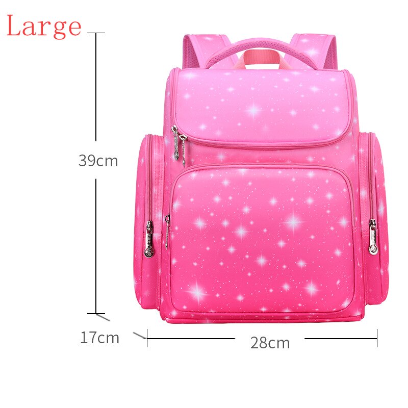 Schooltassen Voor Meisjes Rugzakken School Sweet Mooie Boek Tas Waterdichte Rugzak Meisje Prinses Mochila Infantil Grade 1-5: large rose