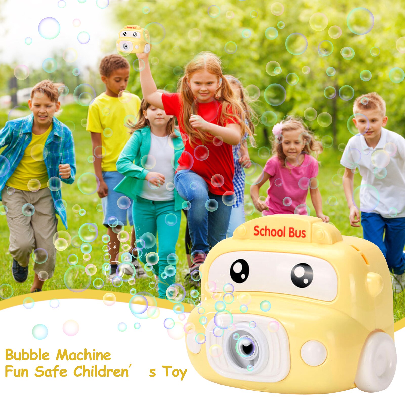 Camera Bubble Machine Automatic Bubble Blower Maker for Kids