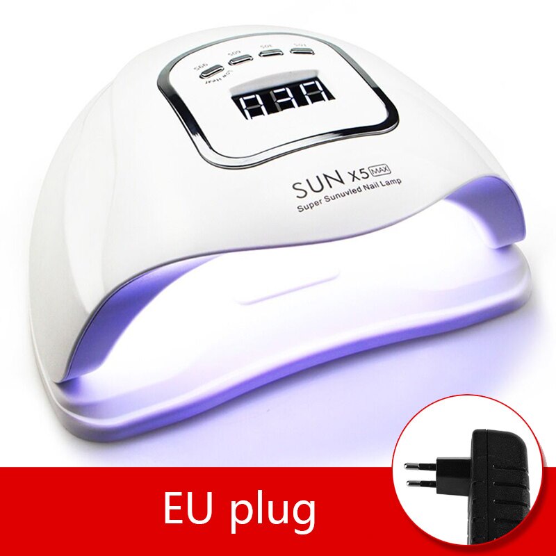 114W SUN X8 Max UV LED Nail Lamp Gel Nail Dryer With 57 Pcs Leds Manicure Machine Lamp For Drying Nails Polishing Nail Art Tools: X5 White EU