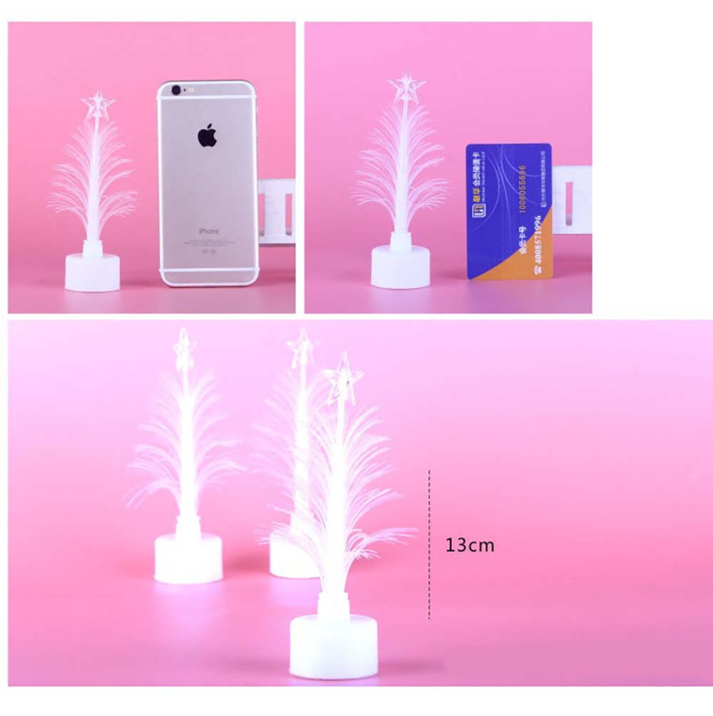 1pc växlande led fiberoptisk nattljus leksakslampa batteridriven litet ljus julgransfest dekor romantisk färg