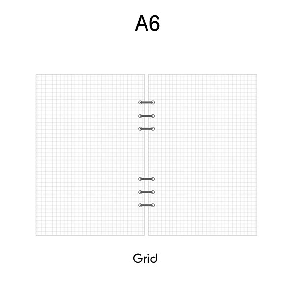 Pp  a5 a6 a7 spiral notesbog omslag gennemsigtigt mat ringbind omslag til dagbog planlægger papir studerende bog notesbøger omslag 45 ark: A6- gitter