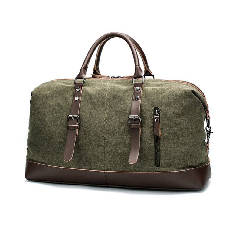 Canvas Leather Men Travel Bags Carry on Luggage Bag Men Duffel Bags Travel Tote Large Weekend Bag Overnight Male Handbag