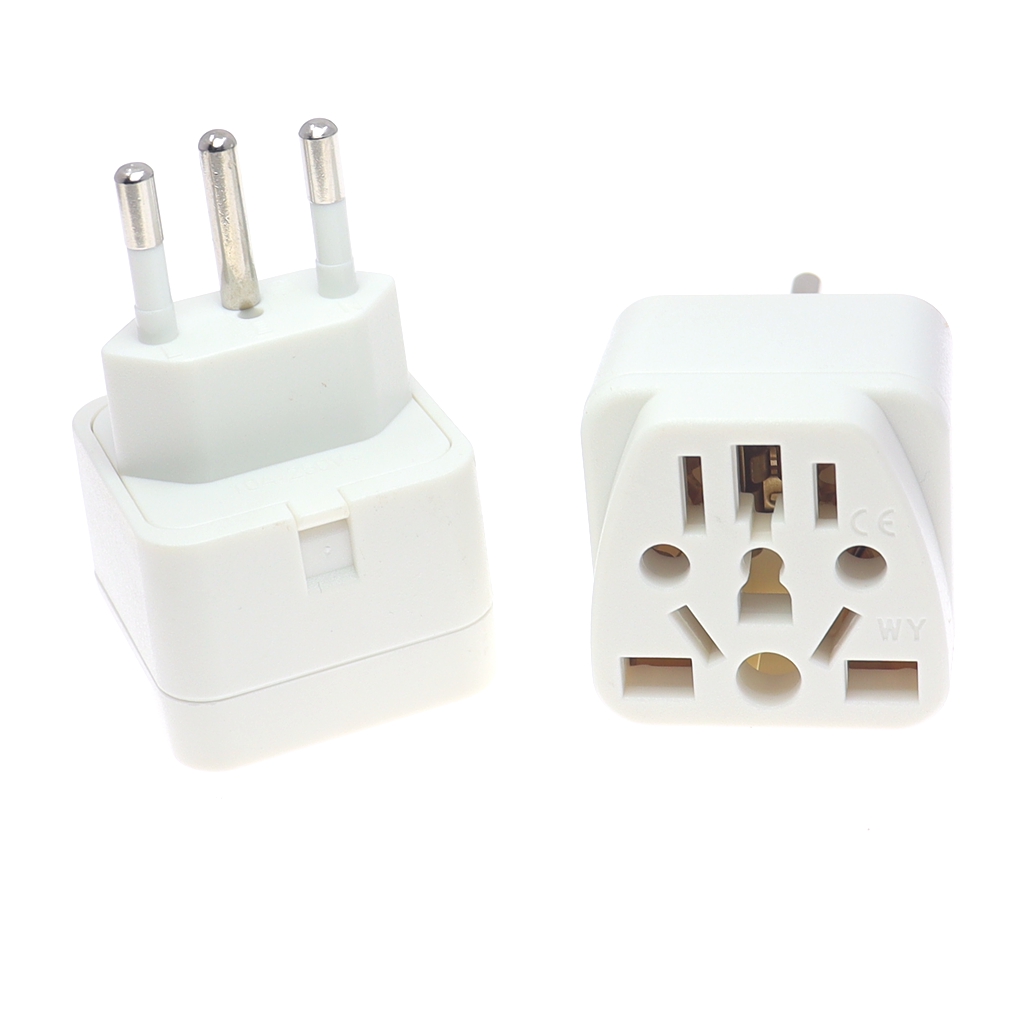 Universal Brazil Plug Adapter 3 Pin EU Euro AU US UK To Brazil Travel Adapter Electric Power Cord Charger Socket Outlet