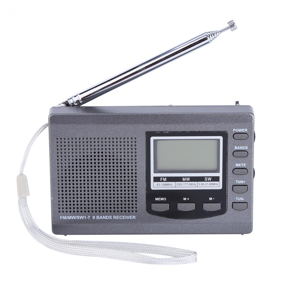 Mini Radio Fm/Mw/Sw Ontvanger Multifunctionele Draagbare Digitale Scherm Wekker Fm Stereo Mini Radio Ontvanger speler