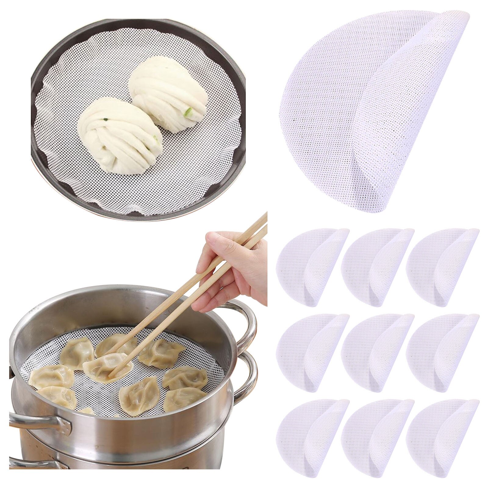 Non-stick Stoomboot Mat Siliconen Steamer Papier Stoom Broodje Hoofd Stoom Hoofd Brood Fornuis Gevulde Dumplings Bolier Mat Keuken gereedschap