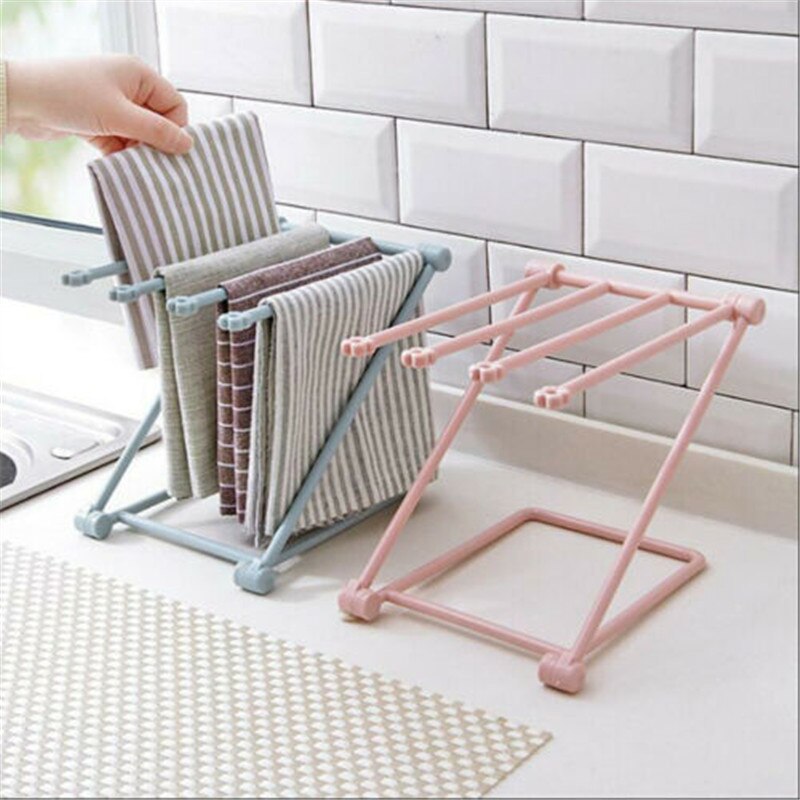 Foldable Drying Rack Shelf Towel Cloth Holder Bathroom Rack Kitchen Storage Organizer