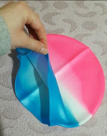 19-22.5CM Gradient Adult Silicone Swim Caps Ear Protect Rubber Swimming Waterproof Hat Swim Cover Radius Swim Accessories