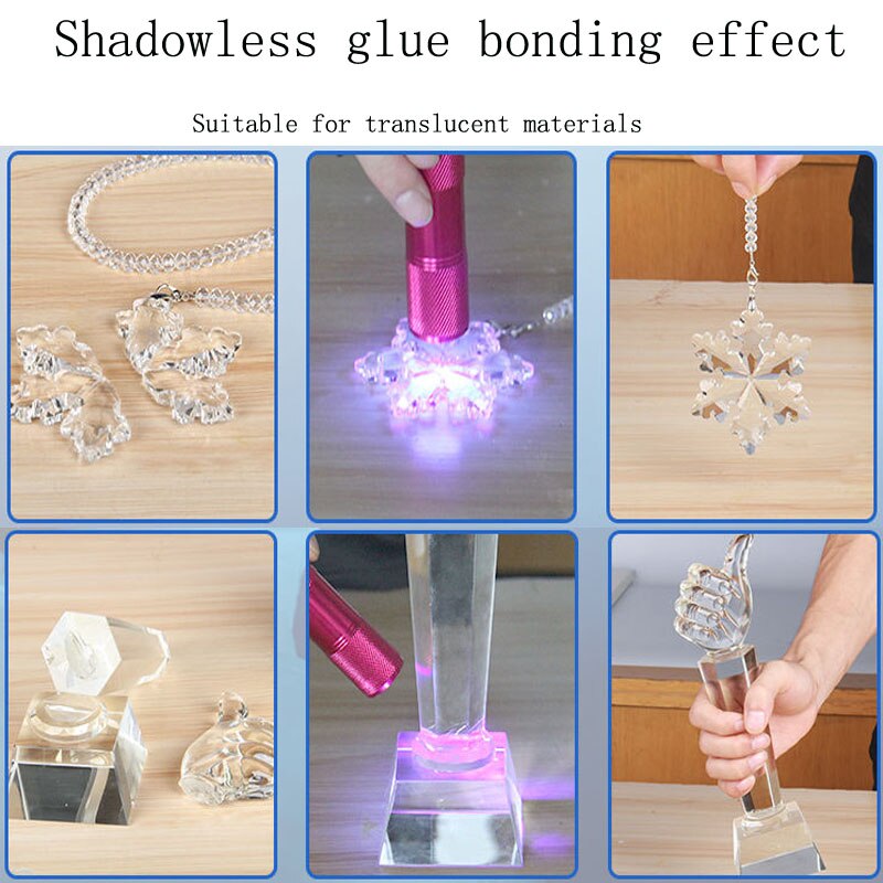 cafuter forte puissance UV lumière + cafuter 50ml UV colle UV durcissement adhésif K-300 Transparent cristal verre adhésif