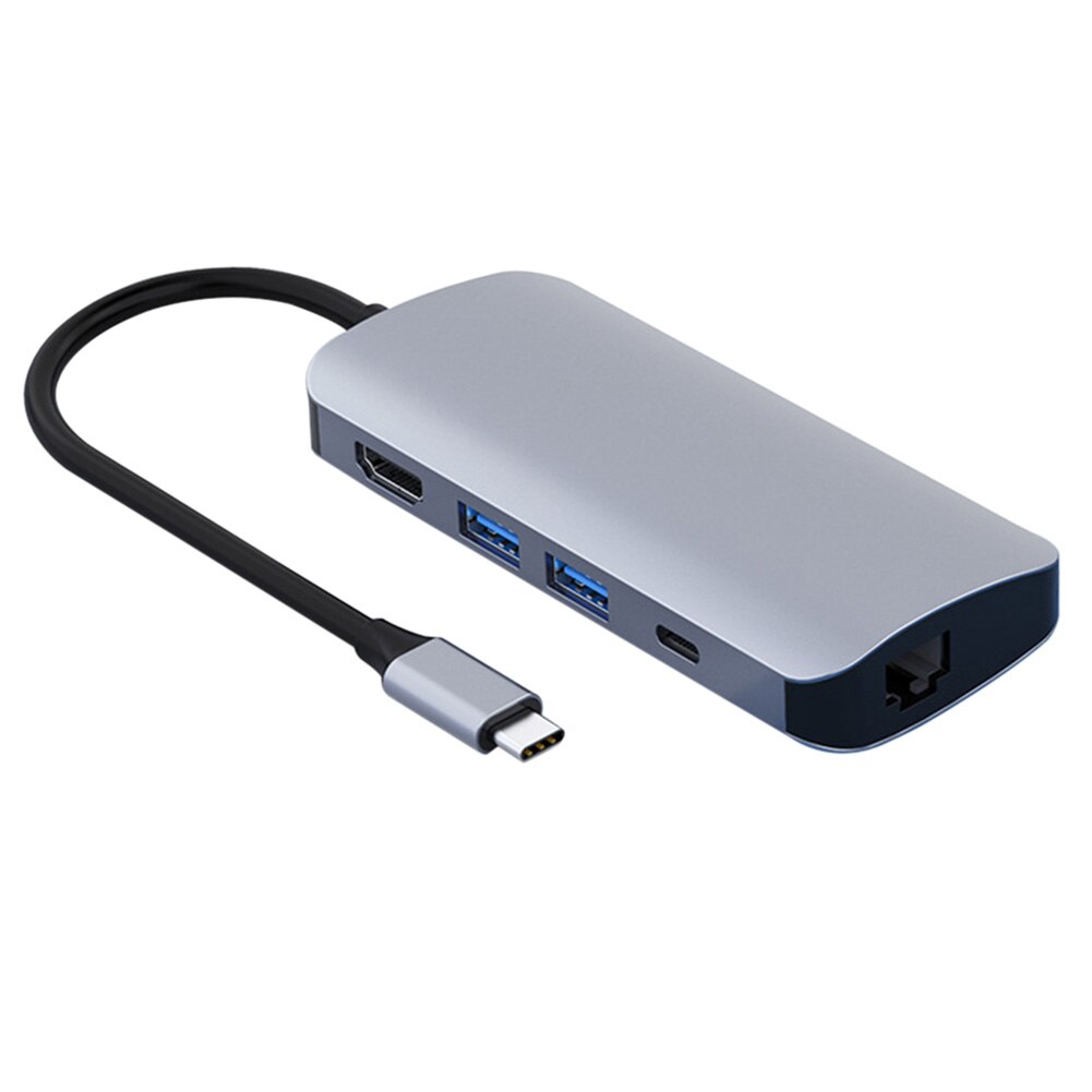 11-In-1USB C HUB Type C à Multi USB 3.0 HUB HDMI adaptateur Dock pour MacBook Pro Huawei Mate 30 USB-C 3.1 répartiteur Port Type C HUB: 7 IN 1 Type-C hub