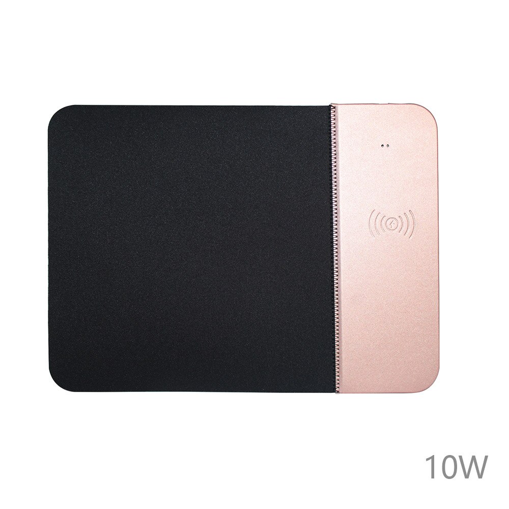 Kisscase qi trådløs lader lademusematte til iphone 8 8 Plus x xs xr pu lær musematte til samsung  s8 s9 s10 s10e: rose måke 10w