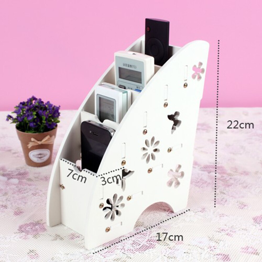4 Compartments Remote control storage box Office Stationery Organizer Desk