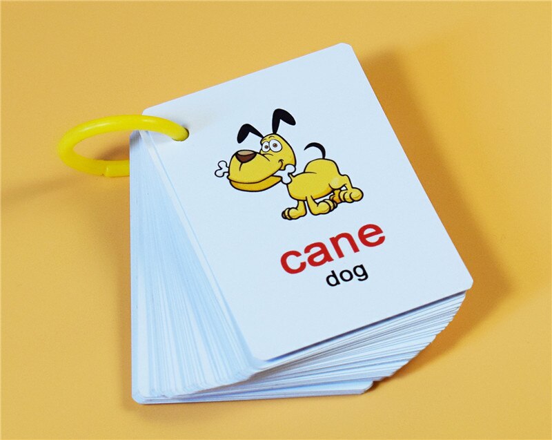 Apprendimento 80 Animali, Englih Flash Carte di Apprendimento Educativo Regalo Giocattoli Per I Bambini Bambini Con Il Tedesco Russo Spagnolo Francese: Italian