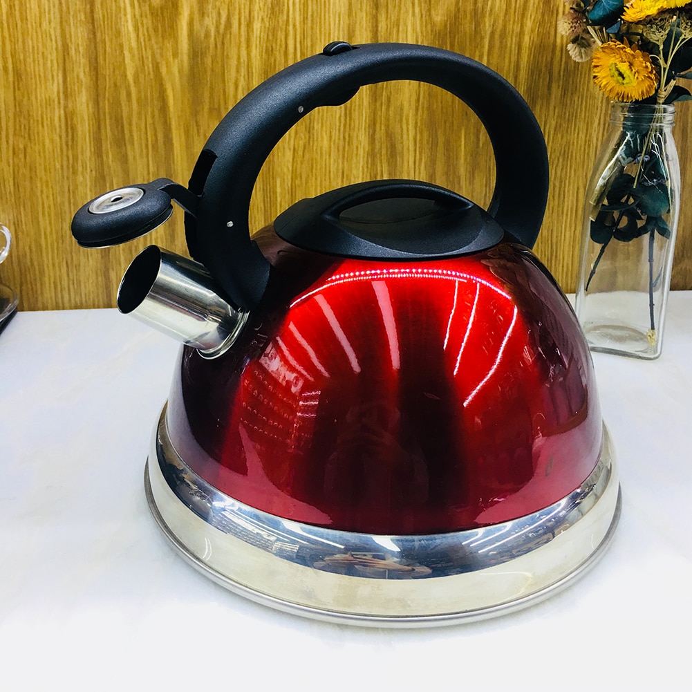 3L Kettle Teapot Stainless Steel Whistling Tea Kettle Tea Pot With Heat-Proof Handle Large Capacity Kitchen Gadgets Cooking Tool