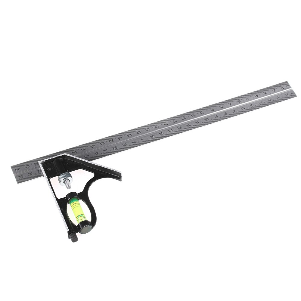 1PC Precise Stainless Steel Adjustable Ruler Combination Level Gauge Square Angle Metric Ruler School Stationery Office Supplies