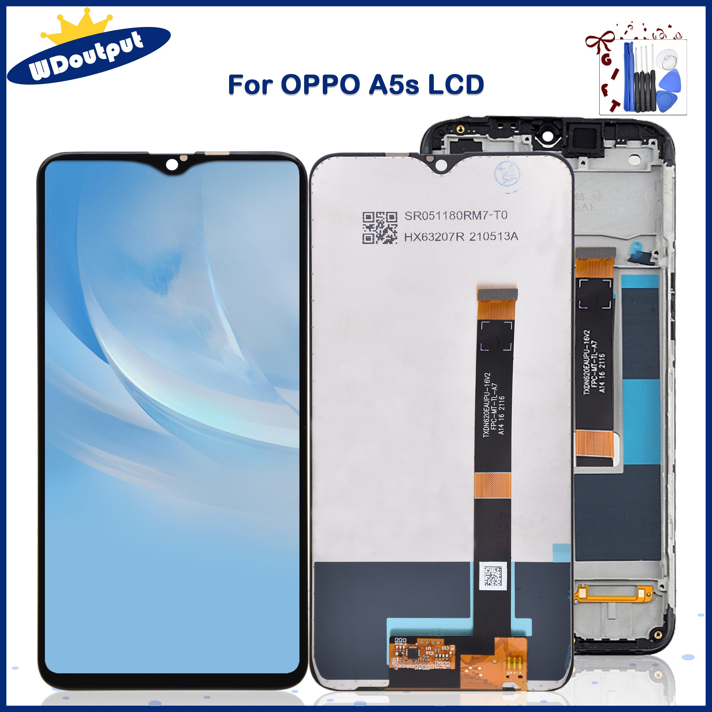 6.2&quot;For Oppo A5s LCD Display Touch Screen Digitizer Assembly Replacement for OPPO AX5s Screen With Frame CPH1909 repair parts