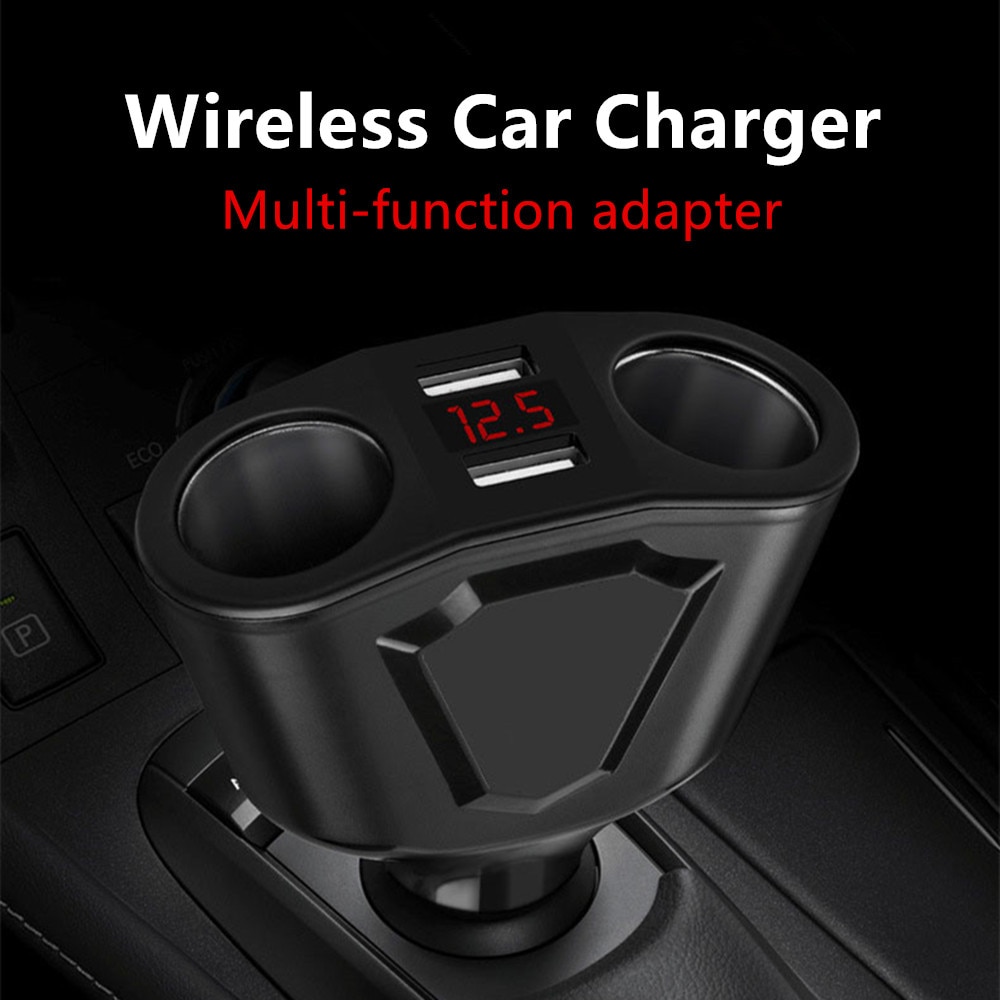 2 Usb-poort 12 V/24 V Auto Dubbele Socket Splitter Dual Usb Car Charger Adapter Accessoires Met Volt huidige Show