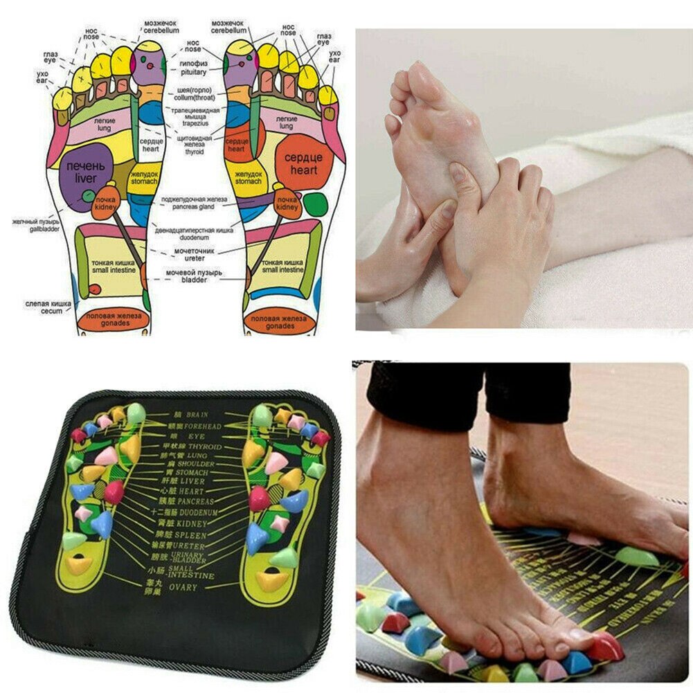Acupressuur Mat Pad Massager Reflexologie Walk Stone Voet Lopen Massage Mat P9